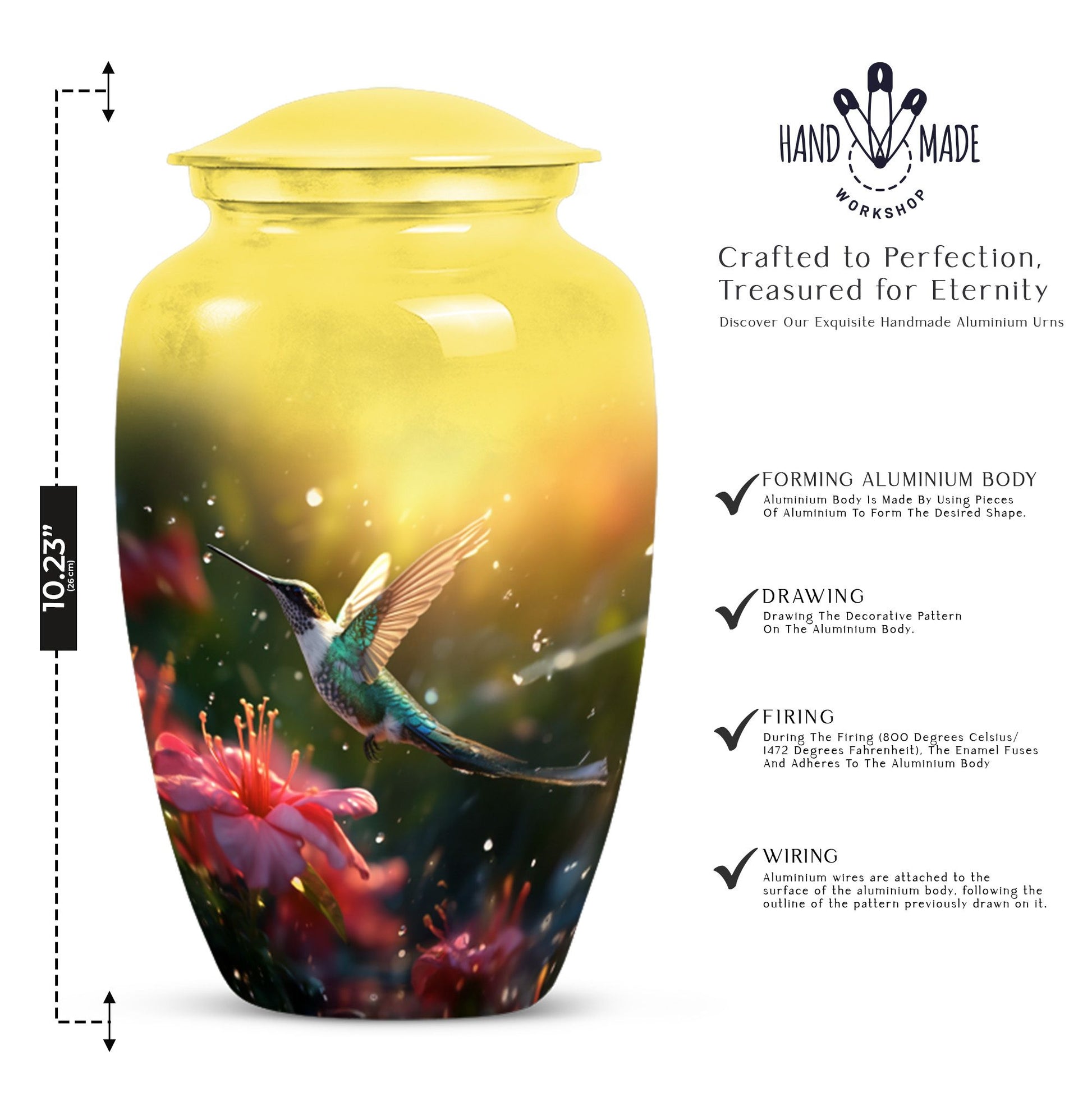 Classic Abstract Design Memorial Urn for Human Ashes.