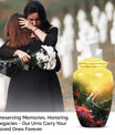 Classic Abstract Design Memorial Urn for Human Ashes.