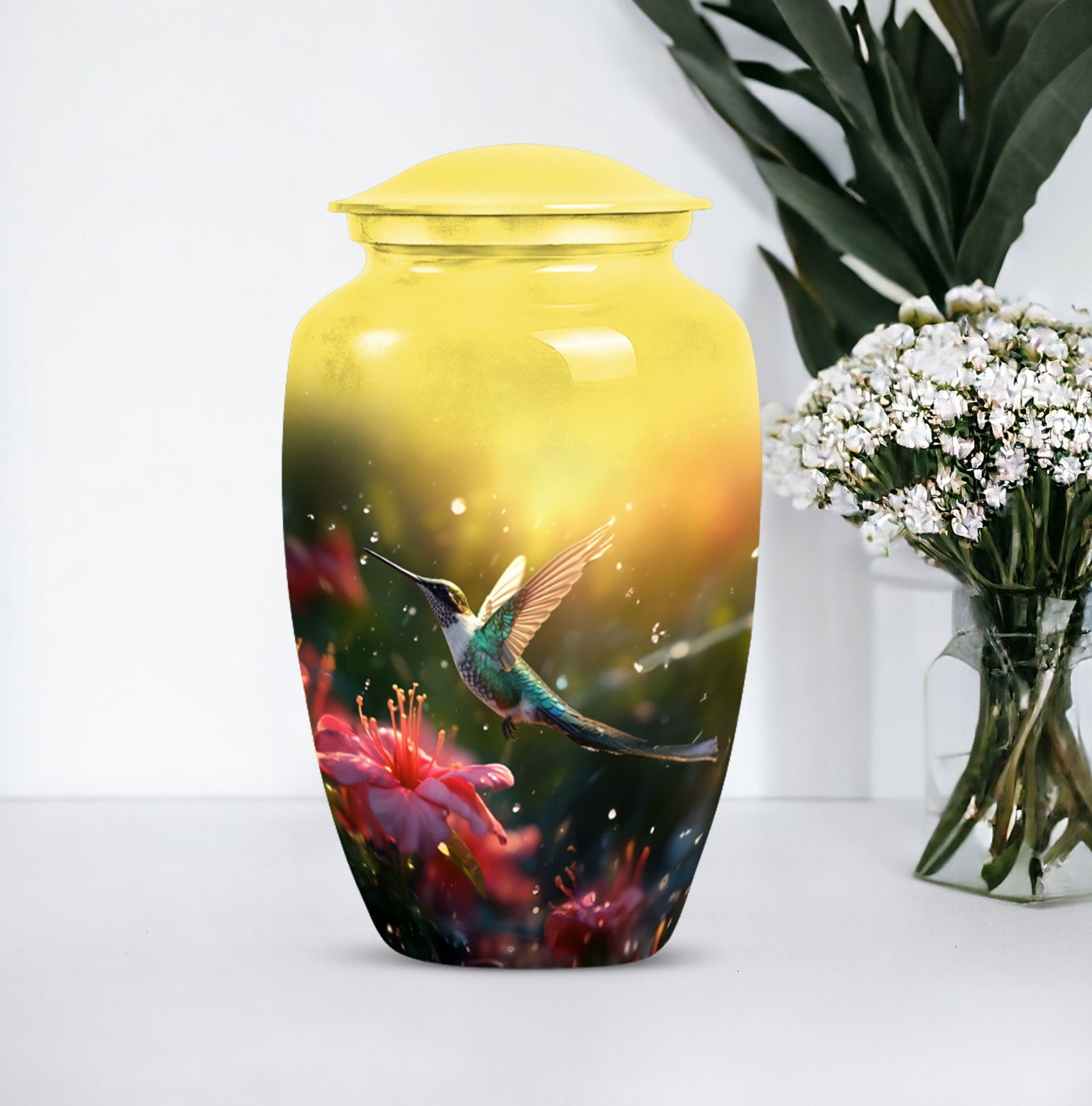 Classic Abstract Design Memorial Urn for Human Ashes.