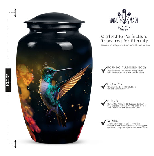 humming birds urn for human ashes