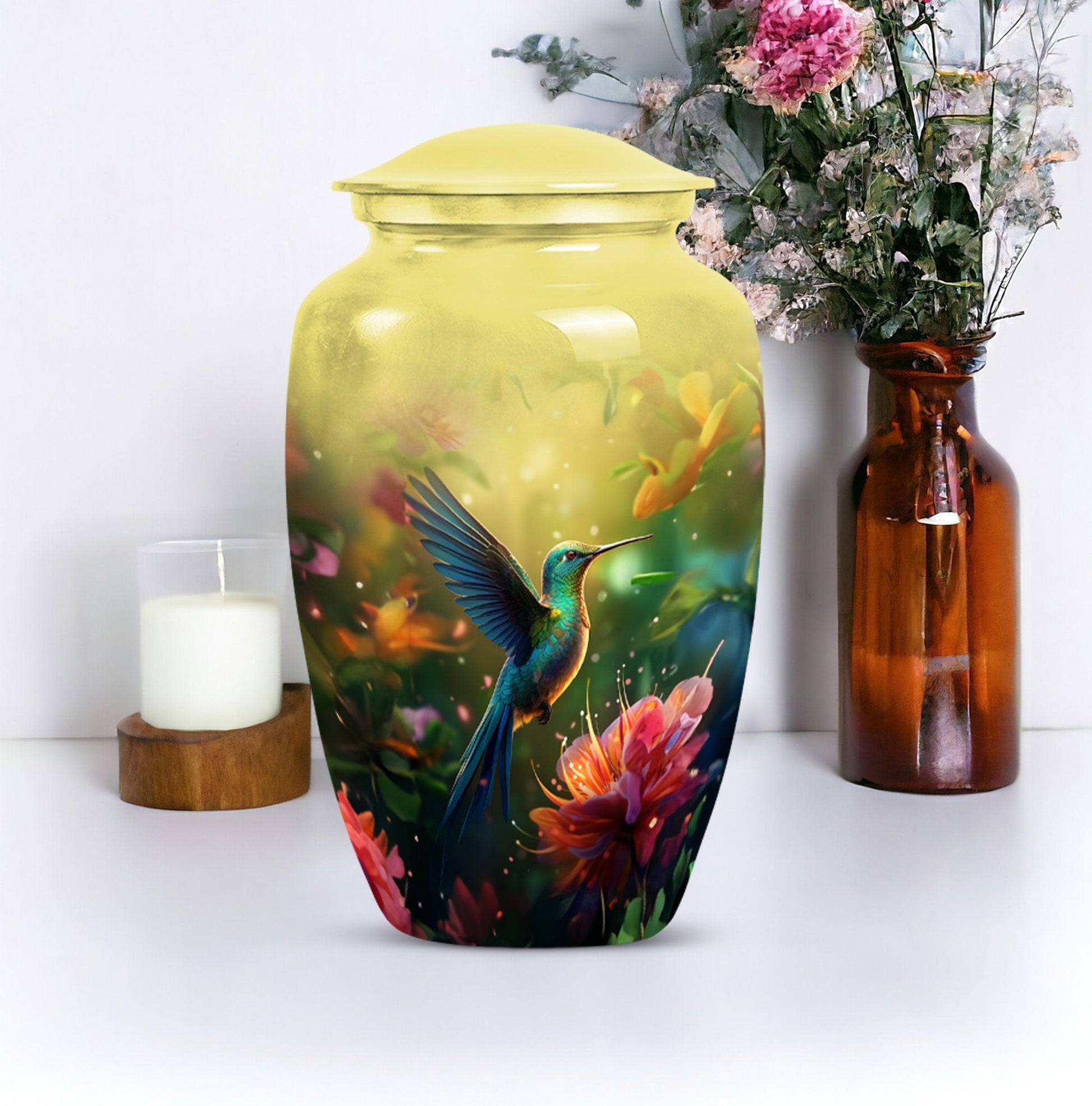 humming birds urn for ashes