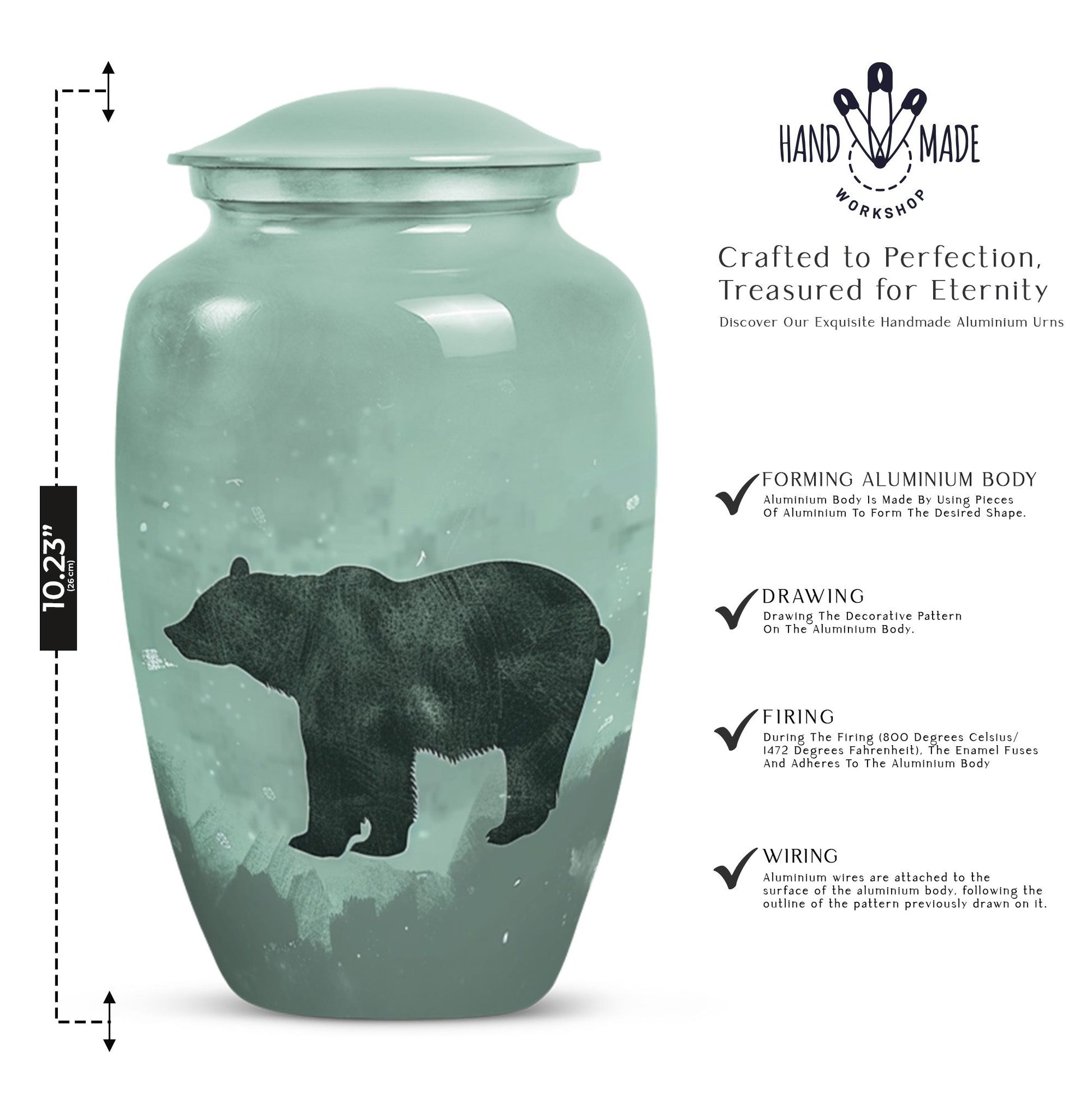 10-inch classic bear Urn