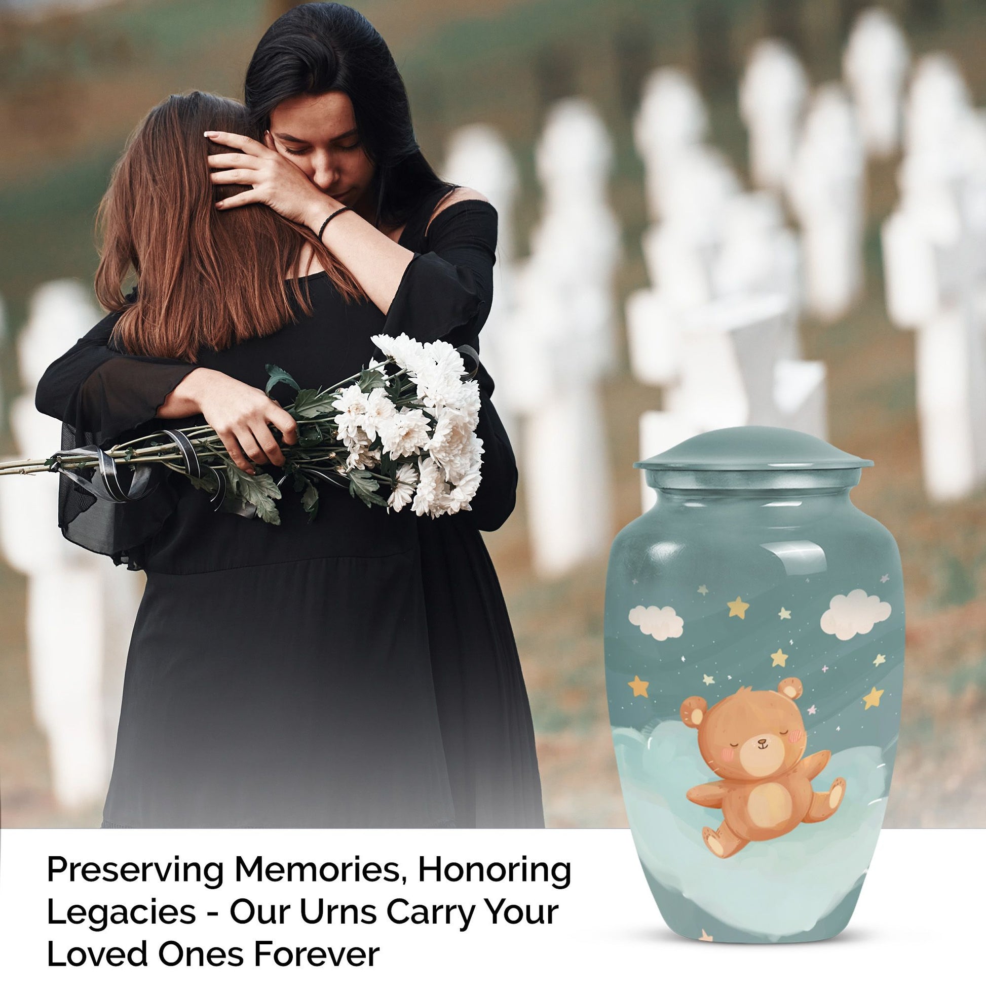 bear urn for adult woman'