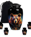 bear urn for adult ashes with engraving option.