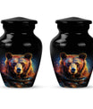 bear urn for adult ashes with engraving option.