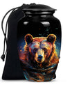 bear urn for adult ashes with engraving option.