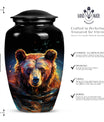 bear urn for adult ashes with engraving option.