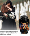 bear urn for adult ashes with engraving option.