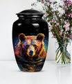 bear urn for adult ashes with engraving option.