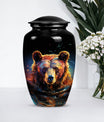 bear urn for adult ashes with engraving option.