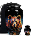 bear urn for adult ashes with engraving option.