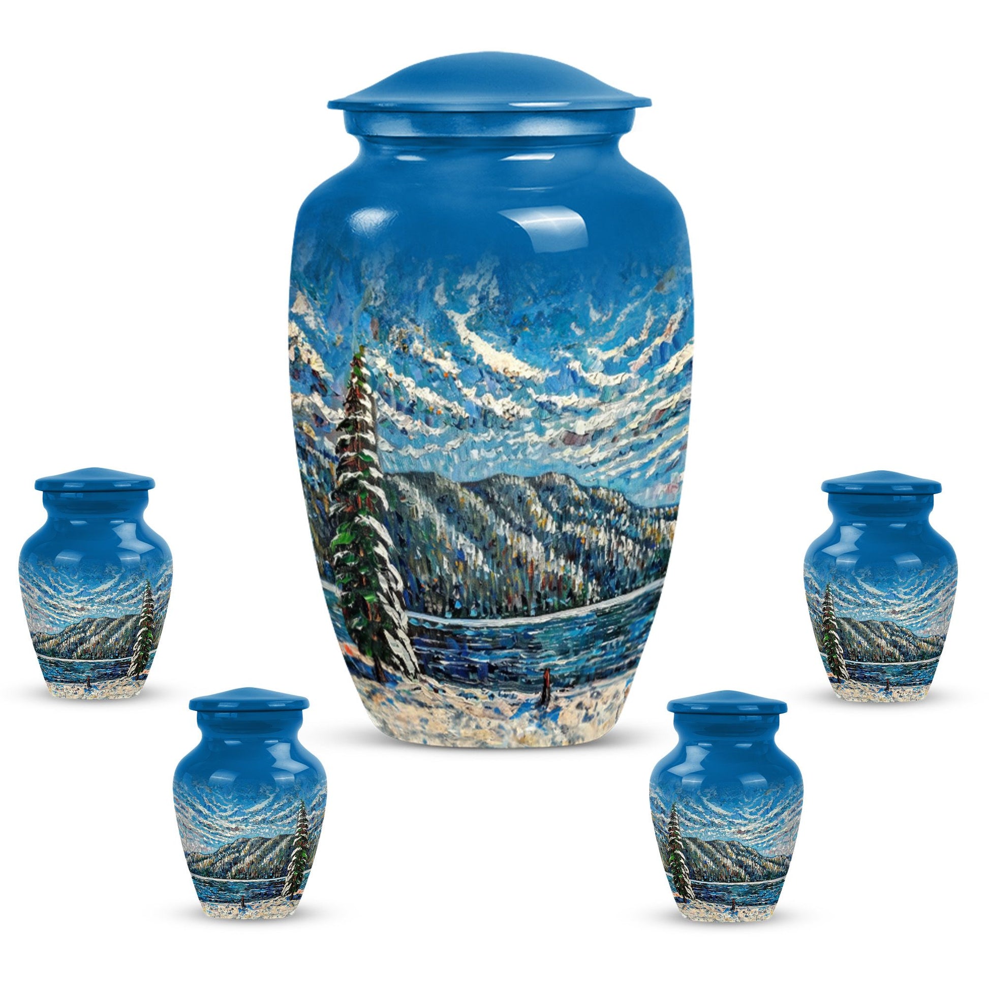 Classic 10-inch Mountains Urn, a large cremation urn.