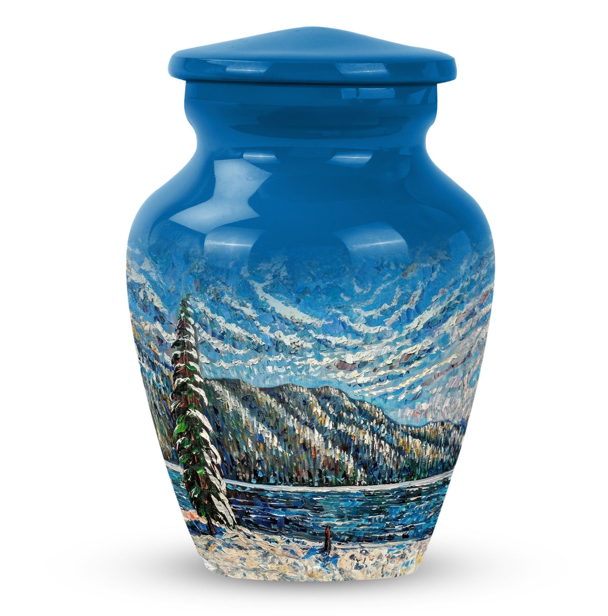 Classic 10-inch Mountains Urn, a large cremation urn.