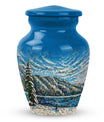 Classic 10-inch Mountains Urn, a large cremation urn.