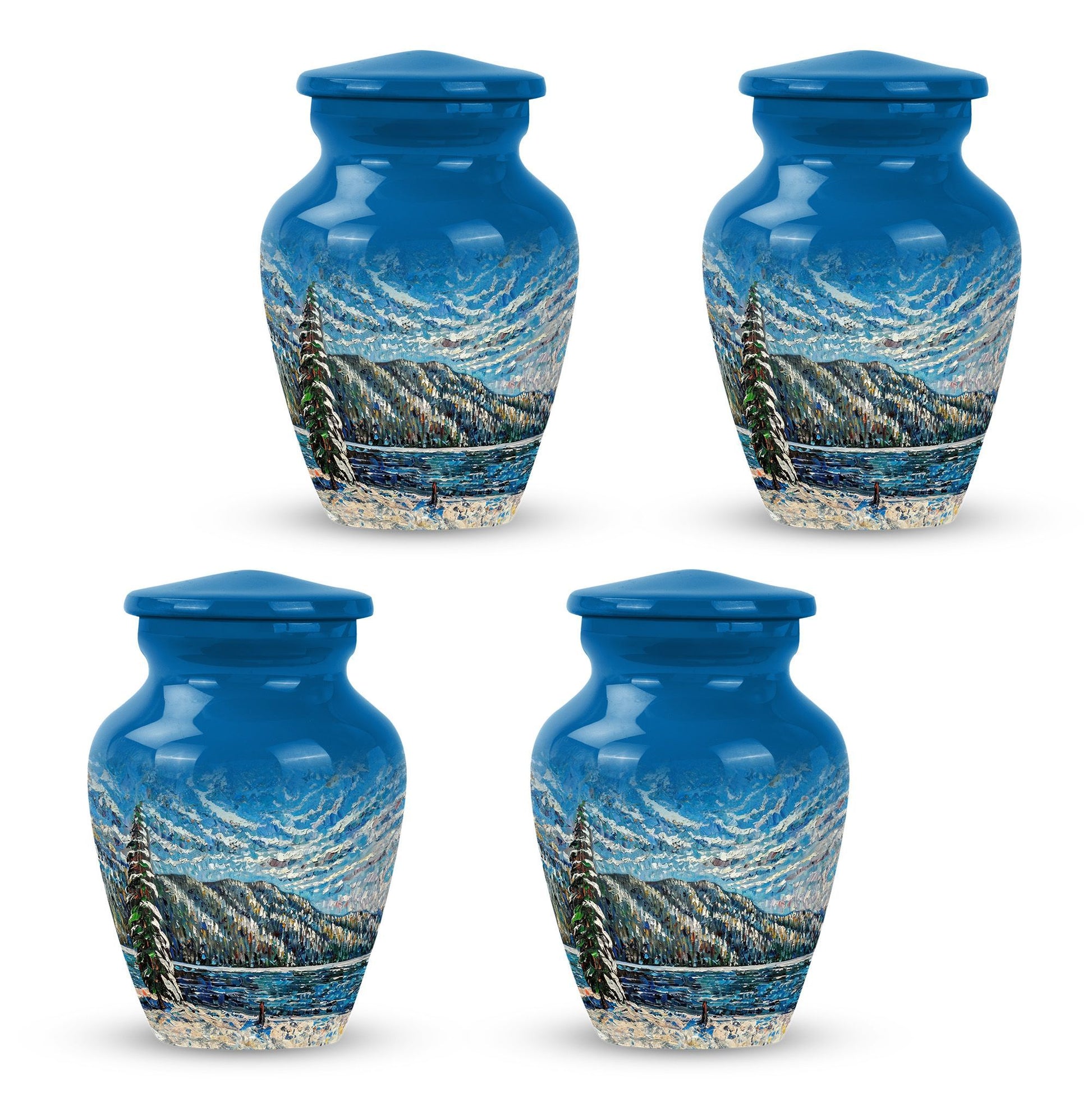 Classic 10-inch Mountains Urn, a large cremation urn.