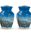 Classic 10-inch Mountains Urn, a large cremation urn.