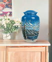 Classic 10-inch Mountains Urn, a large cremation urn.