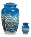 Classic 10-inch Mountains Urn, a large cremation urn.