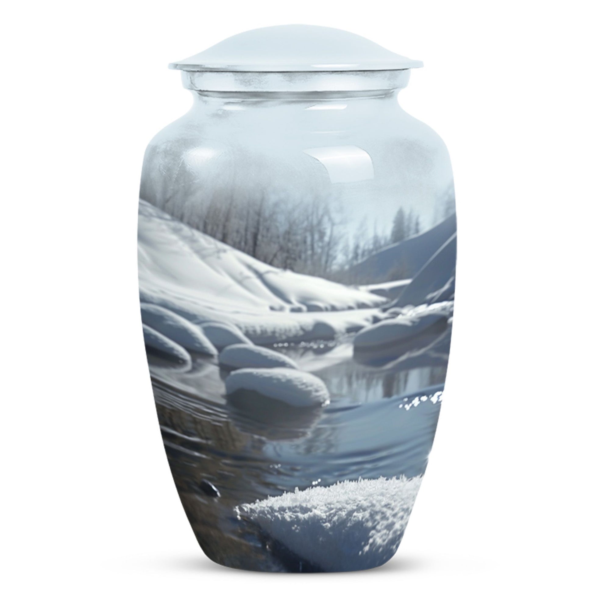 10-inch Aluminum Mountains Urn for ashes.