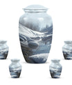 10-inch Aluminum Mountains Urn for ashes.