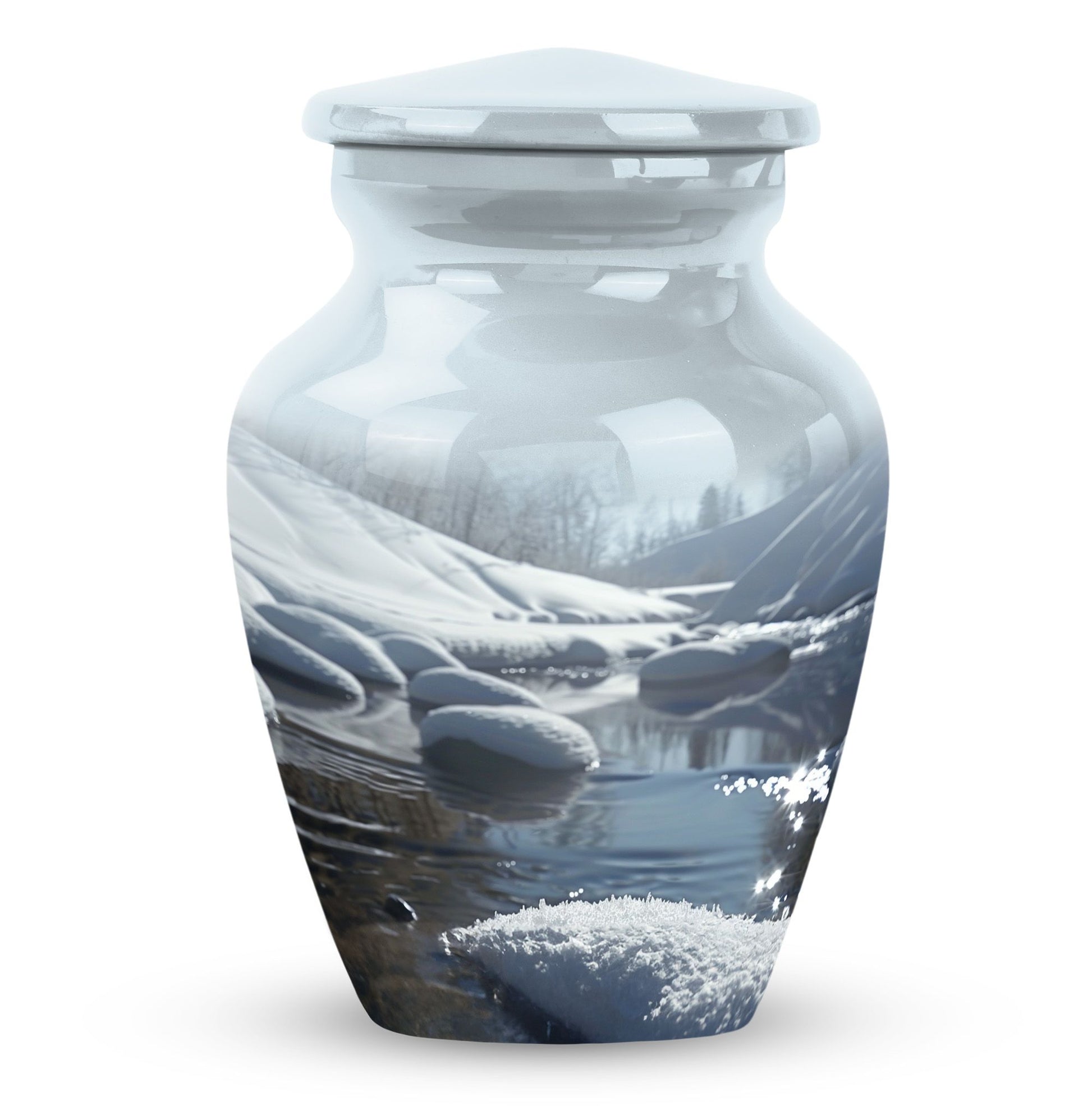 10-inch Aluminum Mountains Urn for ashes.