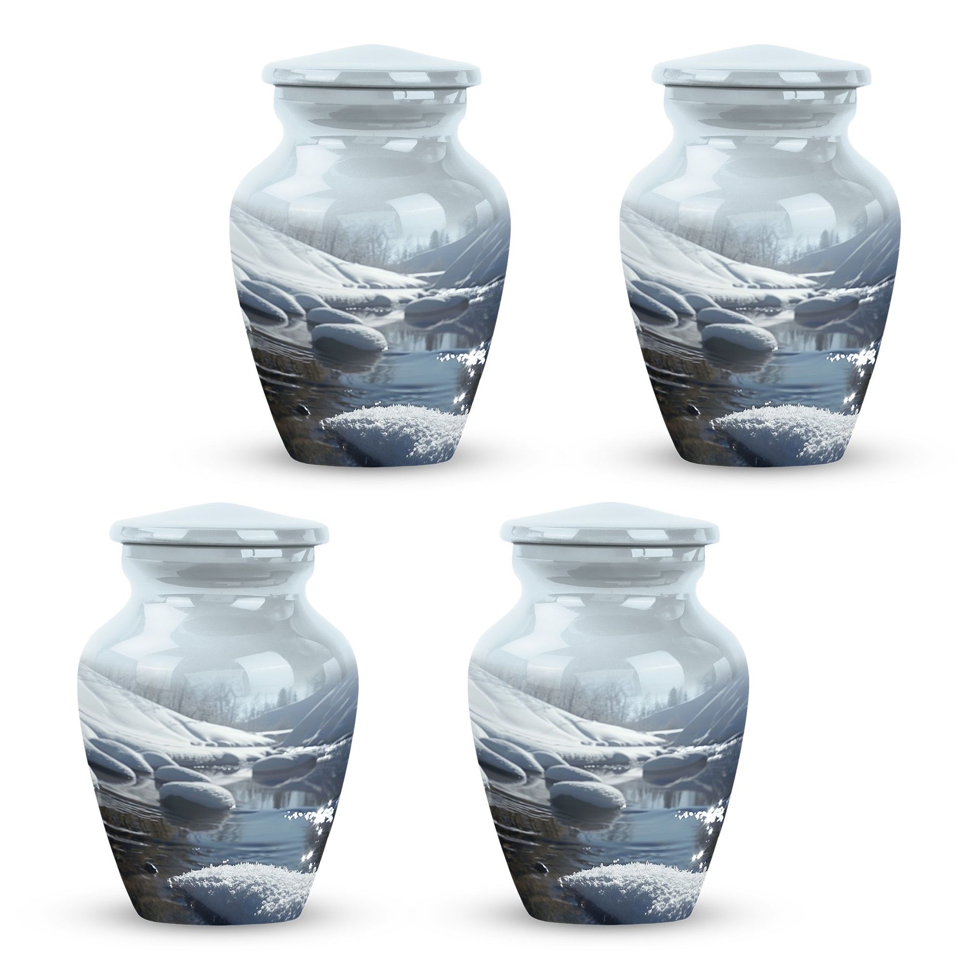 10-inch Aluminum Mountains Urn for ashes.