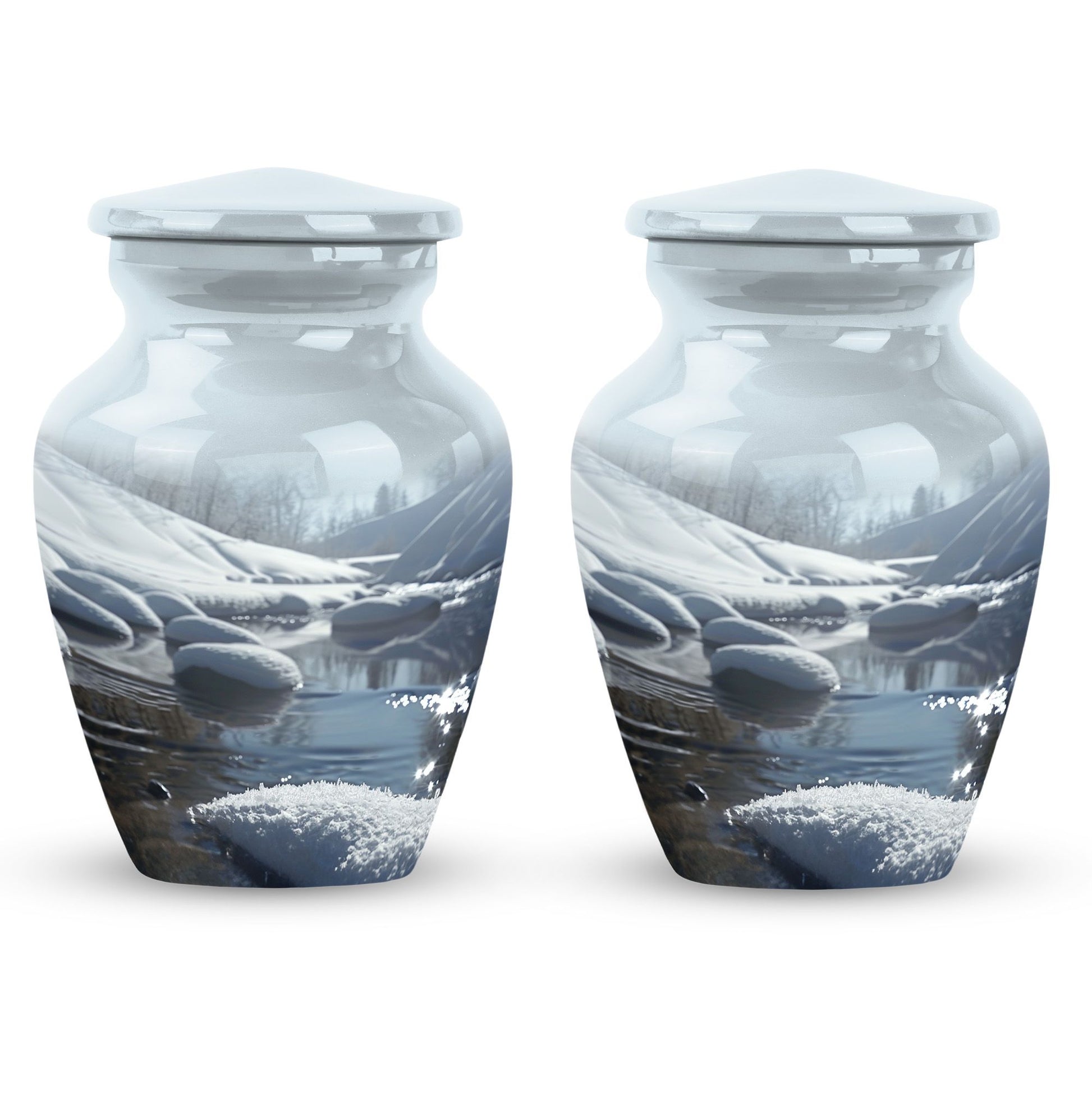 10-inch Aluminum Mountains Urn for ashes.