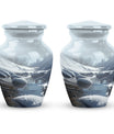 10-inch Aluminum Mountains Urn for ashes.