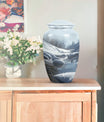 10-inch Aluminum Mountains Urn for ashes.