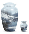 10-inch Aluminum Mountains Urn for ashes.