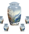 Abstract-themed Mountains Urn.