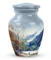 Abstract-themed Mountains Urn.