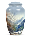 Abstract-themed Mountains Urn.