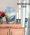 Abstract-themed Mountains Urn.