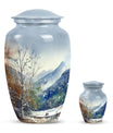 Abstract-themed Mountains Urn.