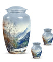 Abstract-themed Mountains Urn.