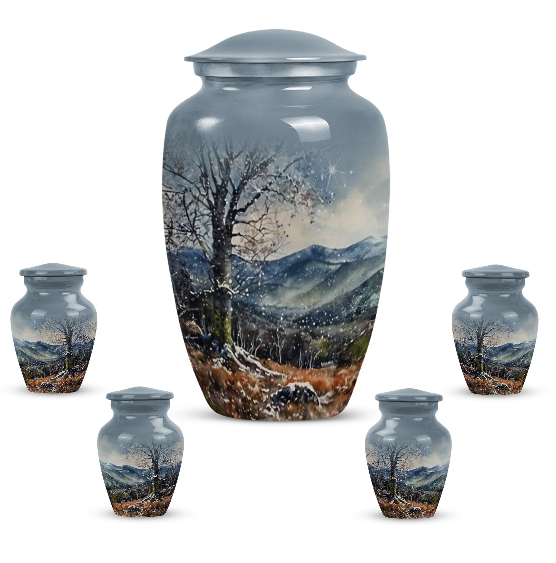 Classic Mountains Urn for adult ashes.