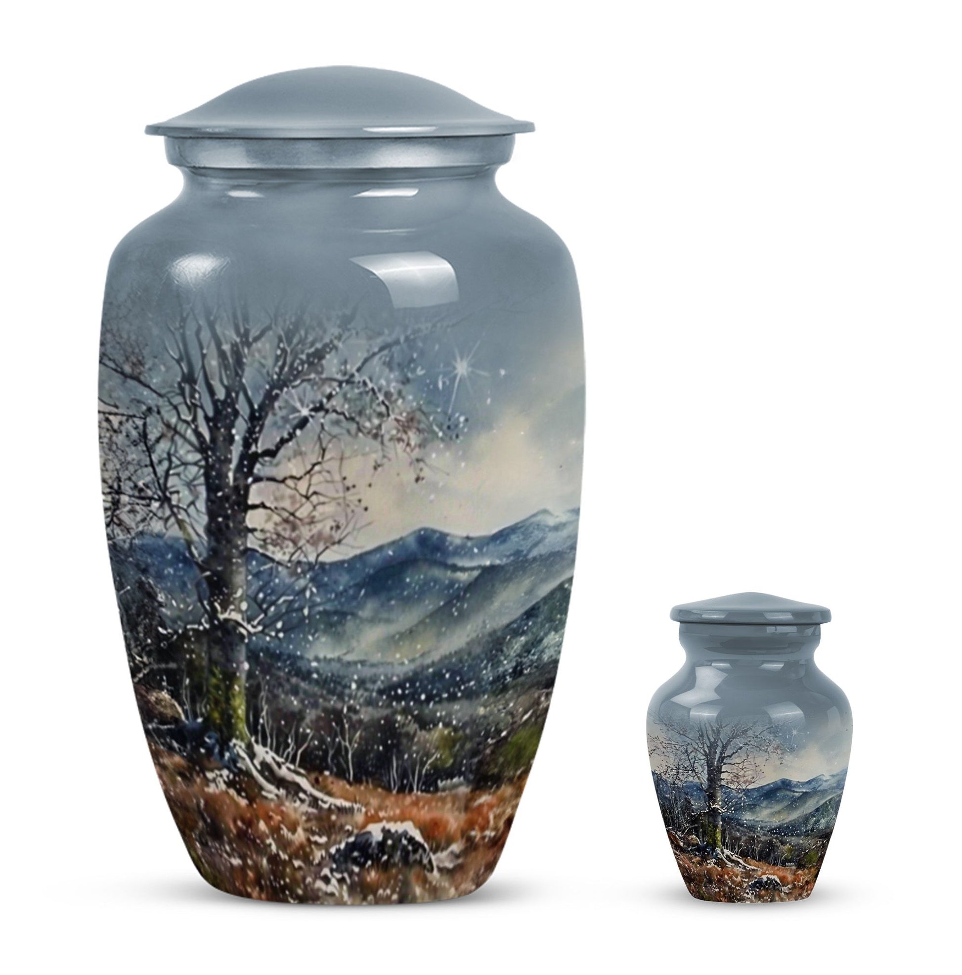 Classic Mountains Urn for adult ashes.