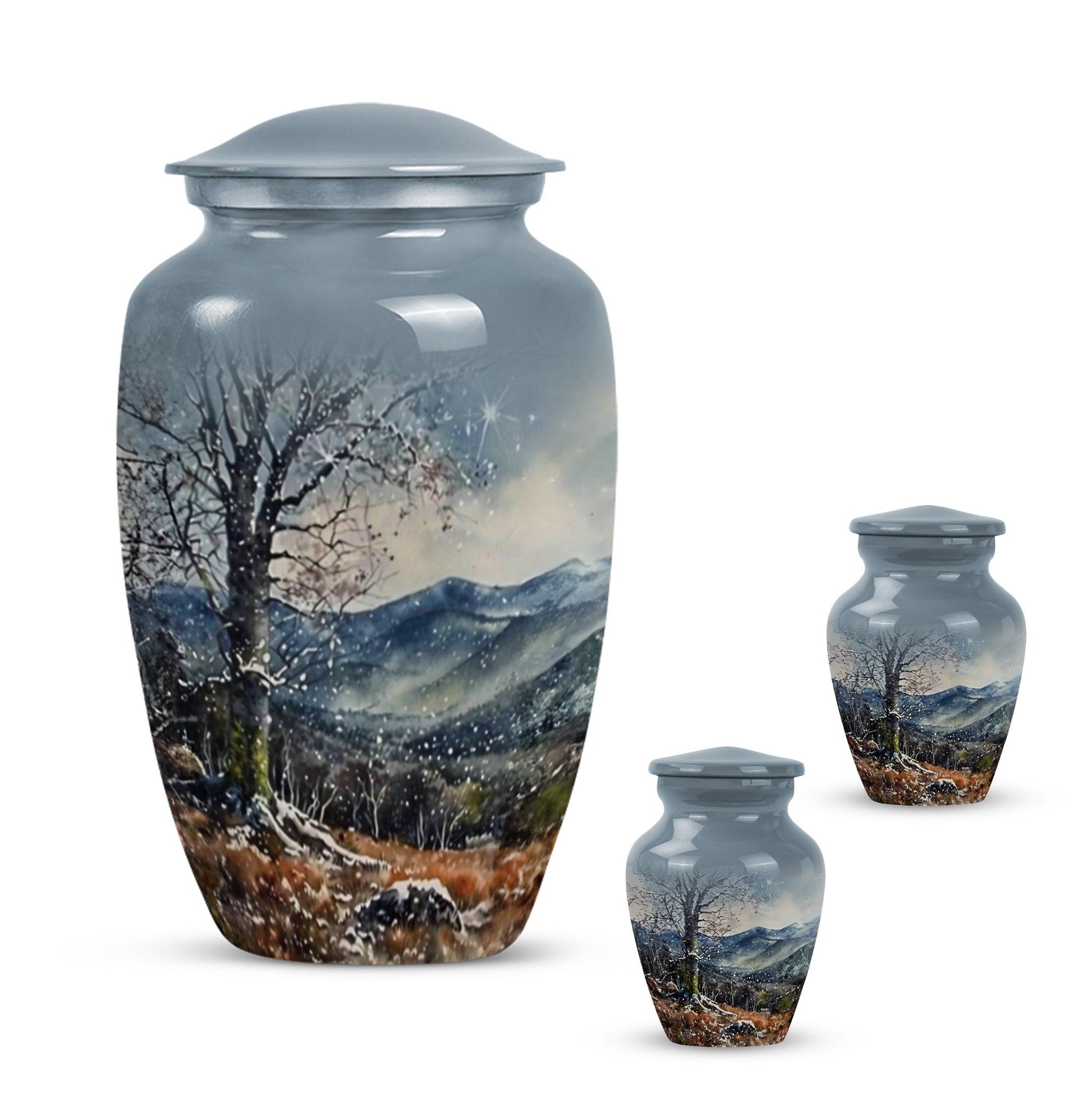 Classic Mountains Urn for adult ashes.