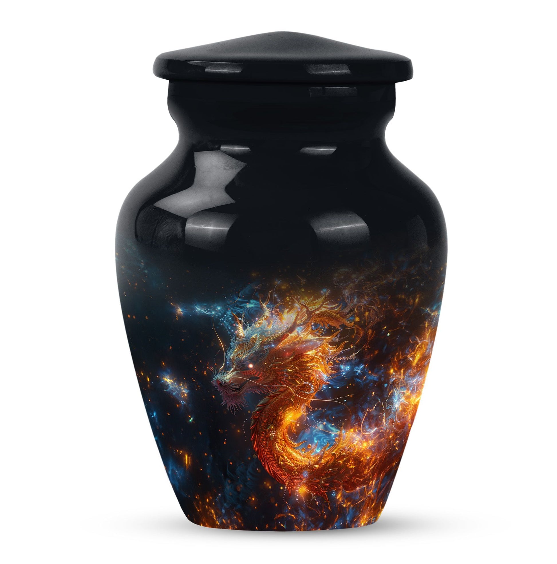 Classic 10-inch abstract dragon urn for adult