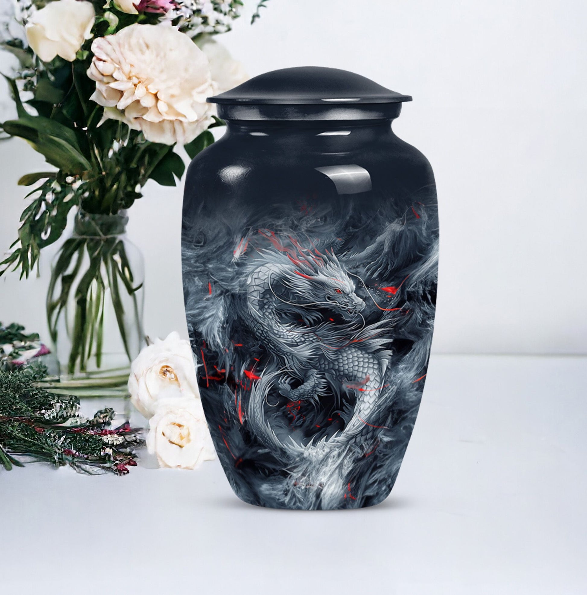 10 inch dragon urn, a classic cremation urn