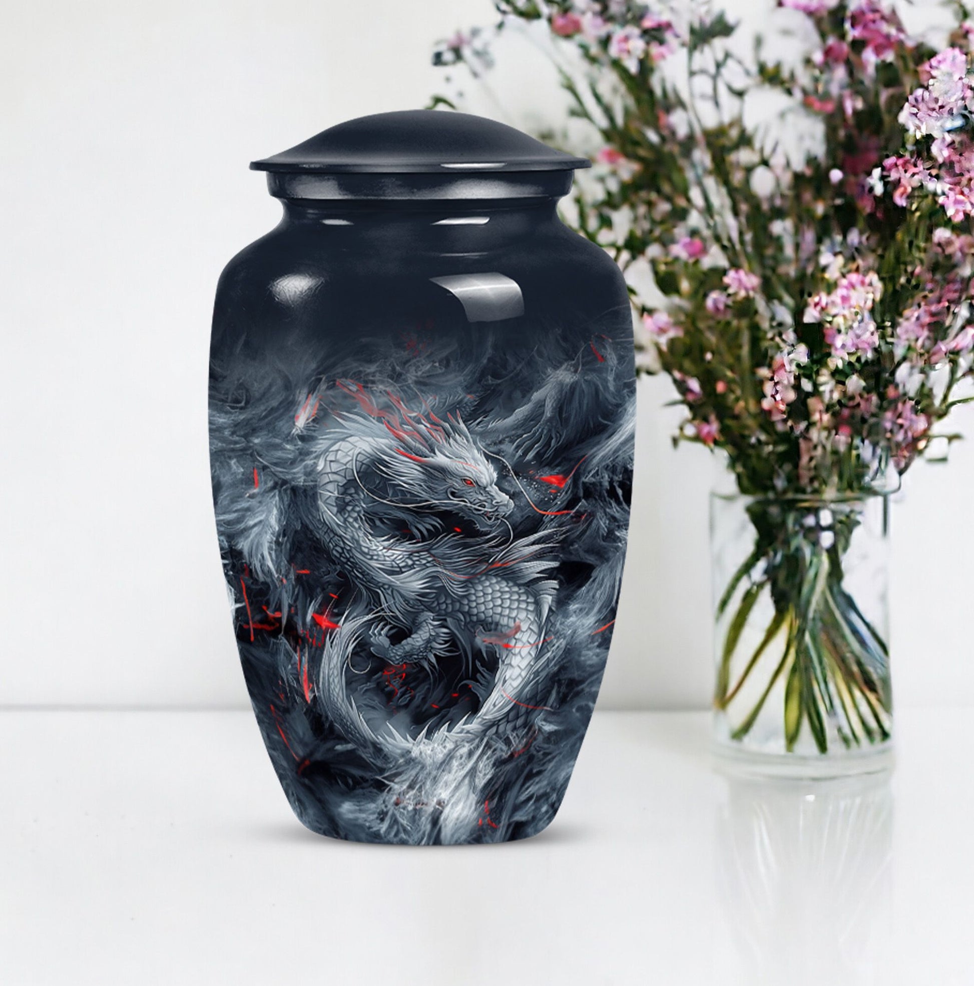 10 inch dragon urn, a classic cremation urn