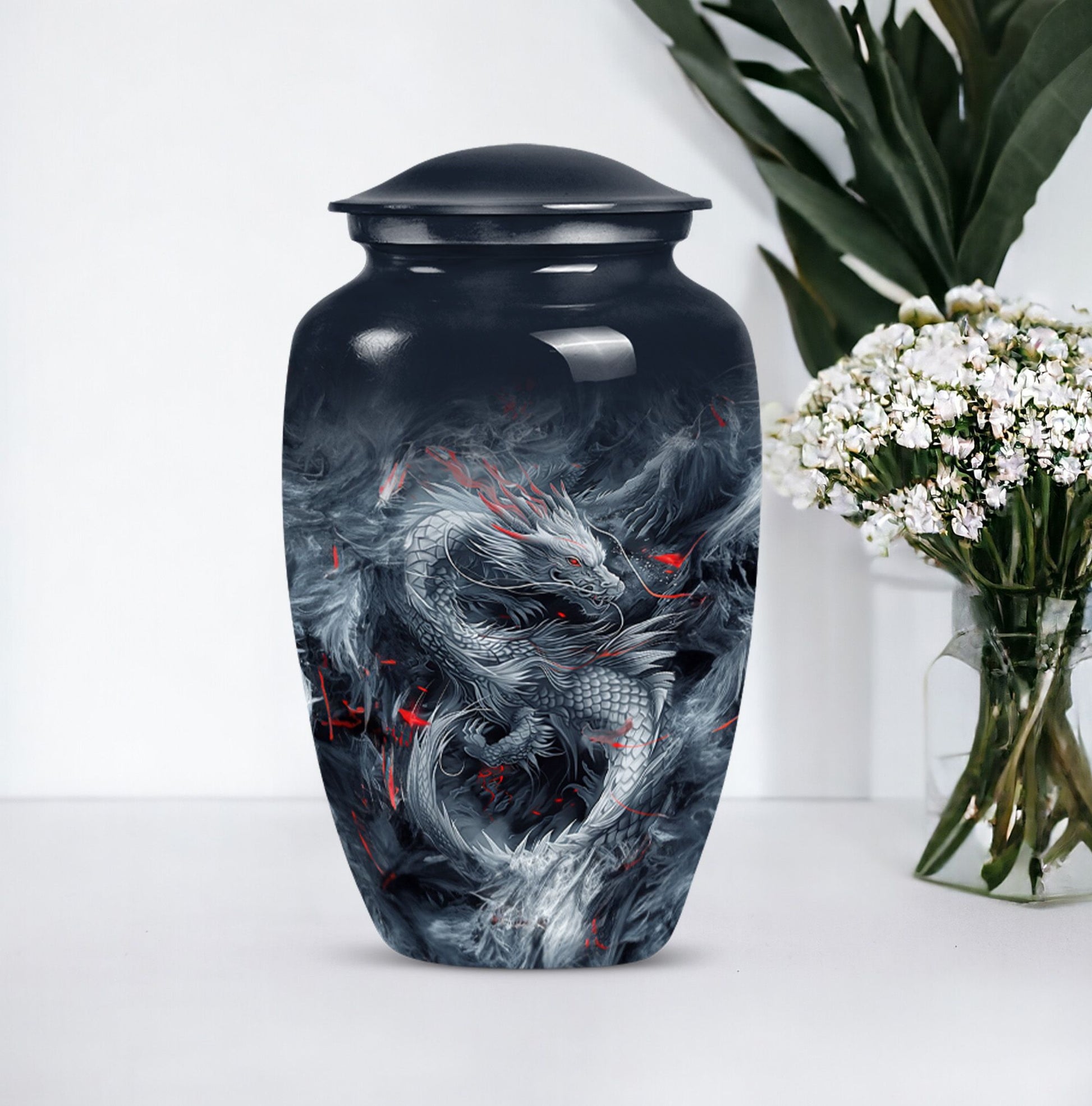 10 inch dragon urn, a classic cremation urn