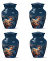 Elegant abstract-design 10-inch dragon urn.