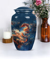 Elegant abstract-design 10-inch dragon urn.