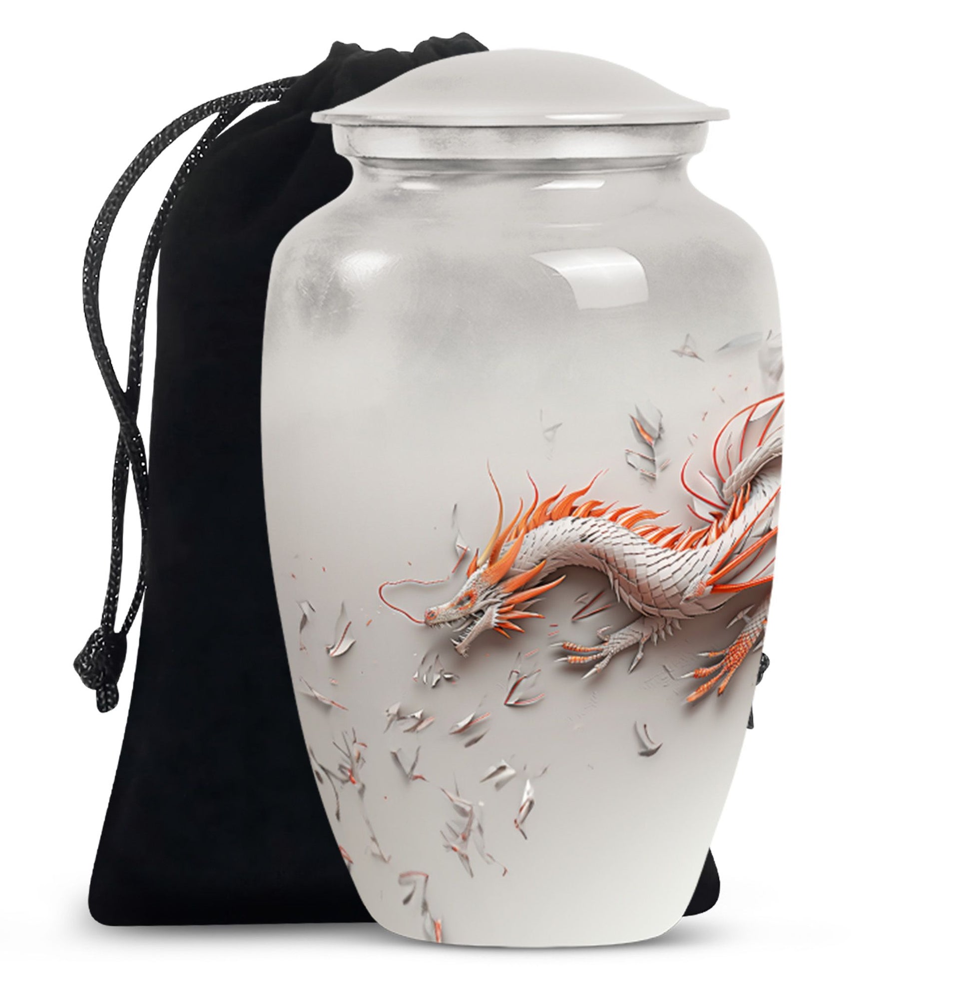 Classic 10-inch dragon Urn, suitable for male adult memorial.