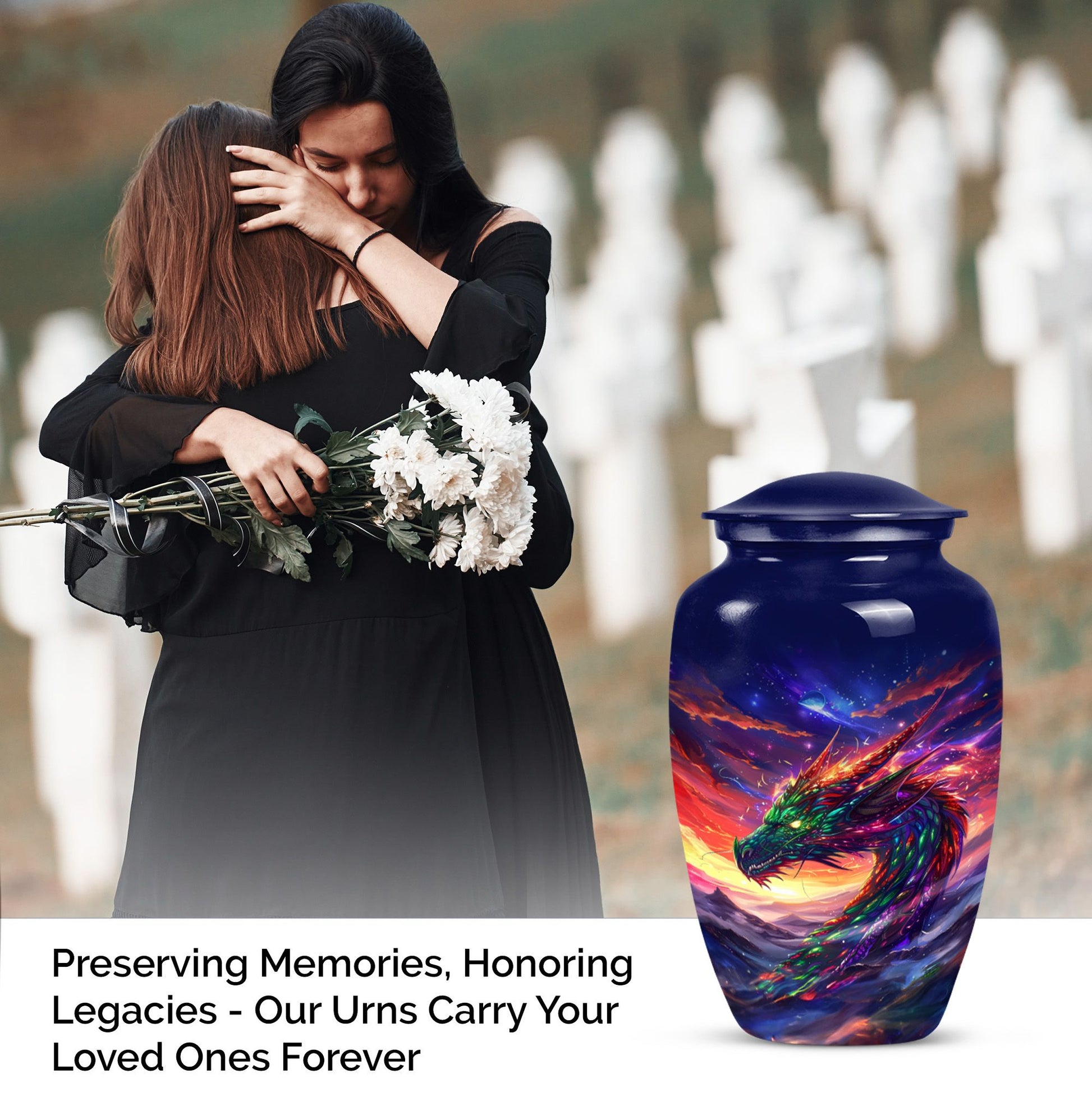  dragon urn, personalized memorial funeral urn