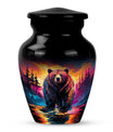 10-inch Grizzly Bear Urn, Classic-style Aluminium Funeral 