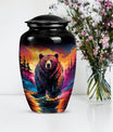 10-inch Grizzly Bear Urn, Classic-style Aluminium Funeral 