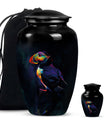 Classic 10-inch Puffin bird urn, handcrafted 